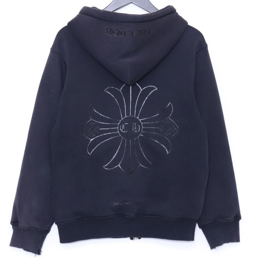 CHROME HEARTS OLD SWTSHRT HD ZIP Dagger Hoodie Navy Size S