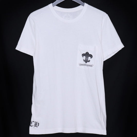 CHROME HEARTS BS Fleur Logo Print T-Shirt White Size S