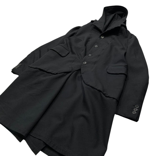 BLACK COMME des GARCONS 13AW Docking Long Coat Black Size S