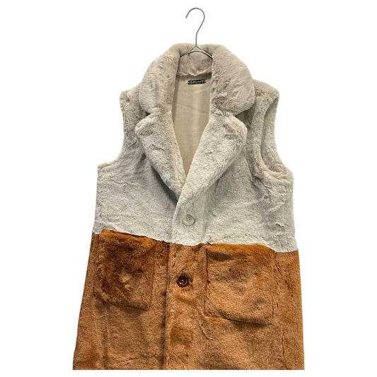 La Fiorentina Long Faux Fur Reversible Vest Size S/M