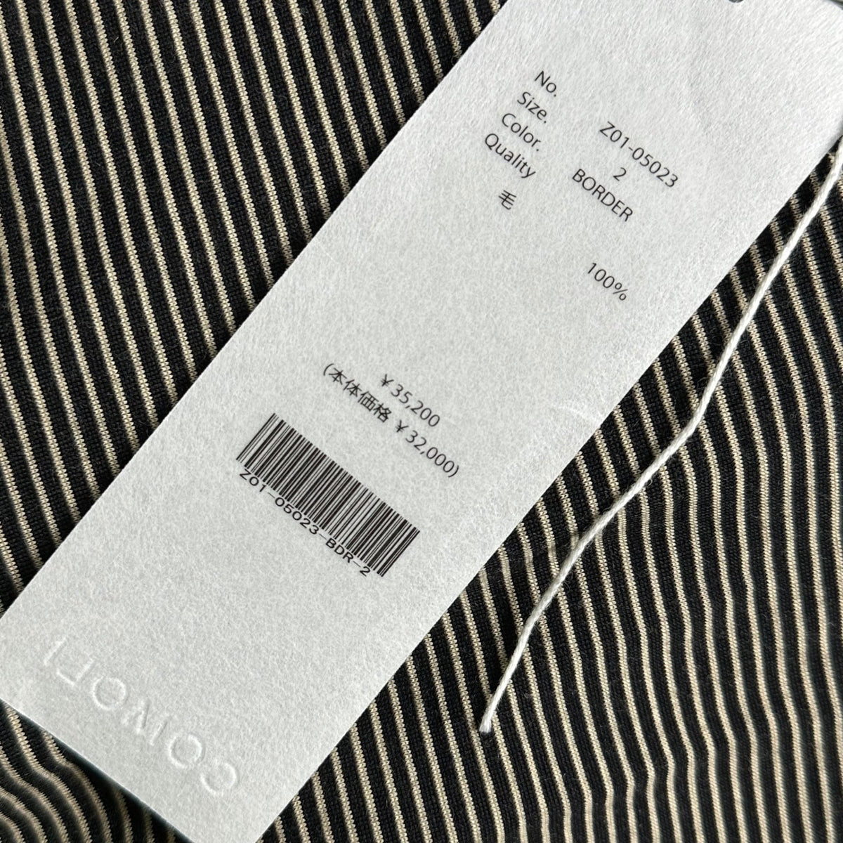 COMOLI 24SS Summer Wool Striped T-Shirt Size 2