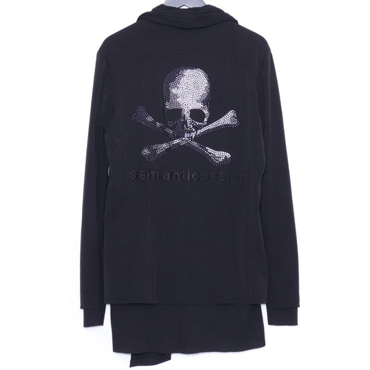 SEMANTICDESIGN x ROEN Metal Skull Long Cardigan Coat Black Size L