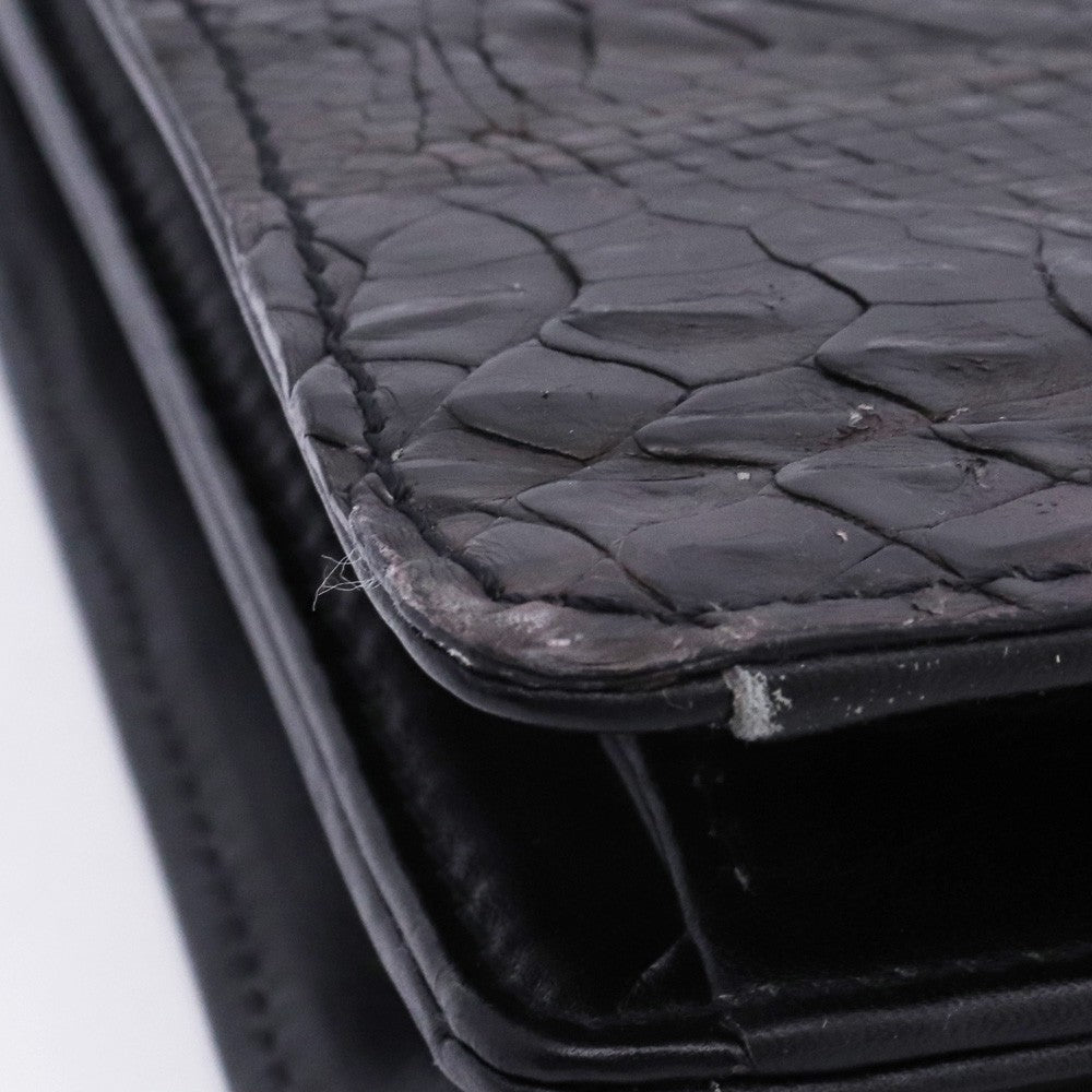 RODANIA Crocodile Dial Lock Briefcase Black Size F