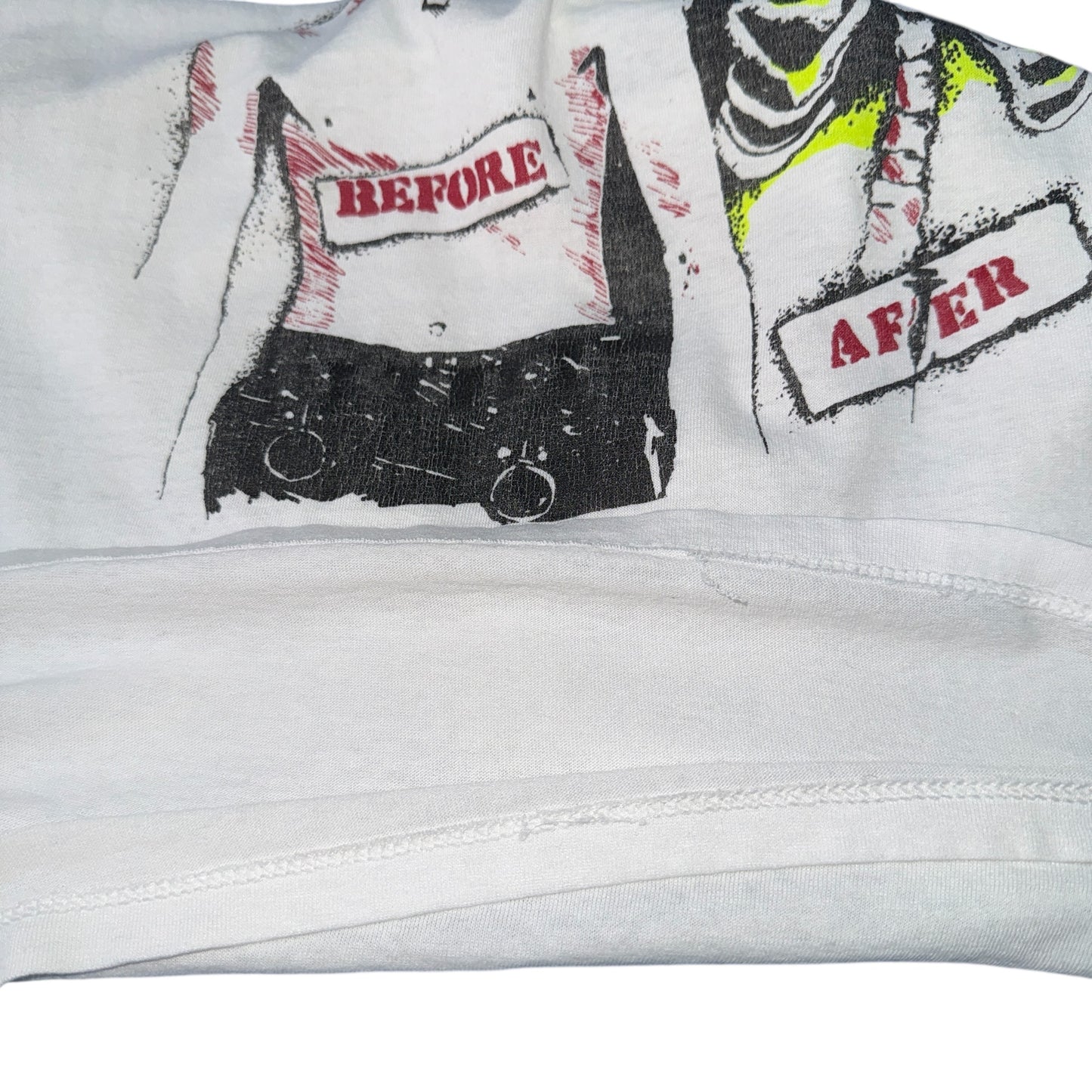 SID VICIOUS 90s BEFORE AFTER T-Shirt Size XL