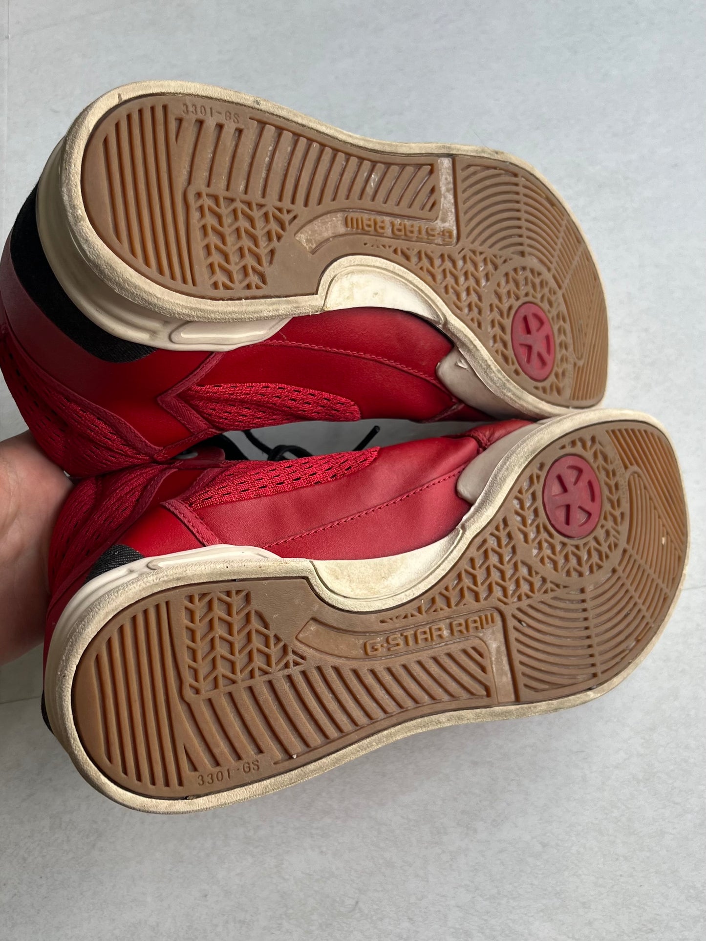 G-Star RAW Red High Cut Sneakers Size 27