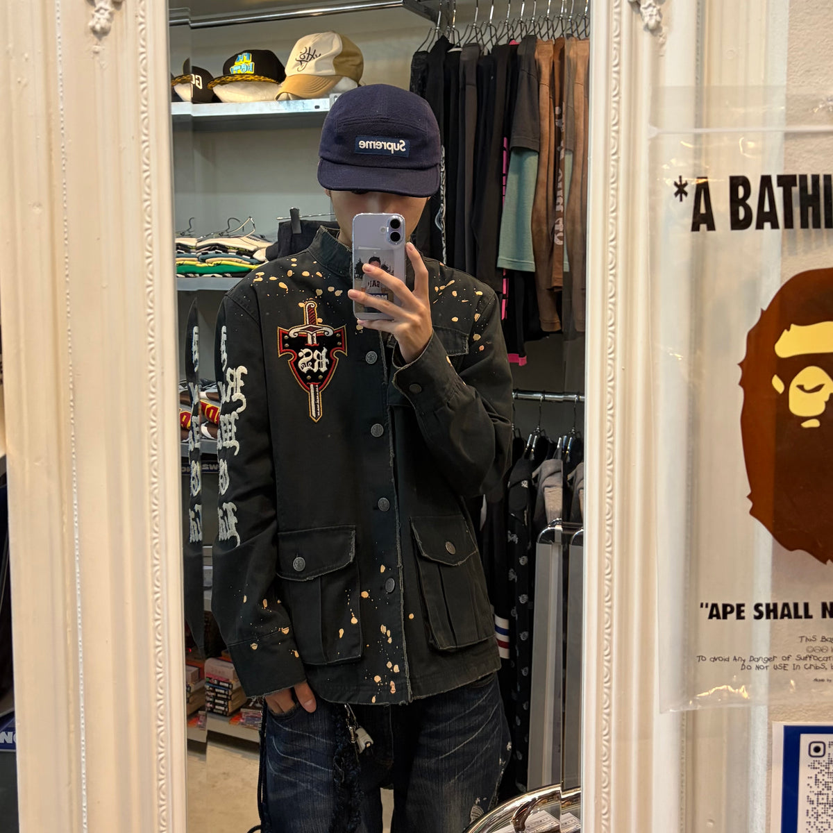Rebel Spirit Studs Button Jacket Size M