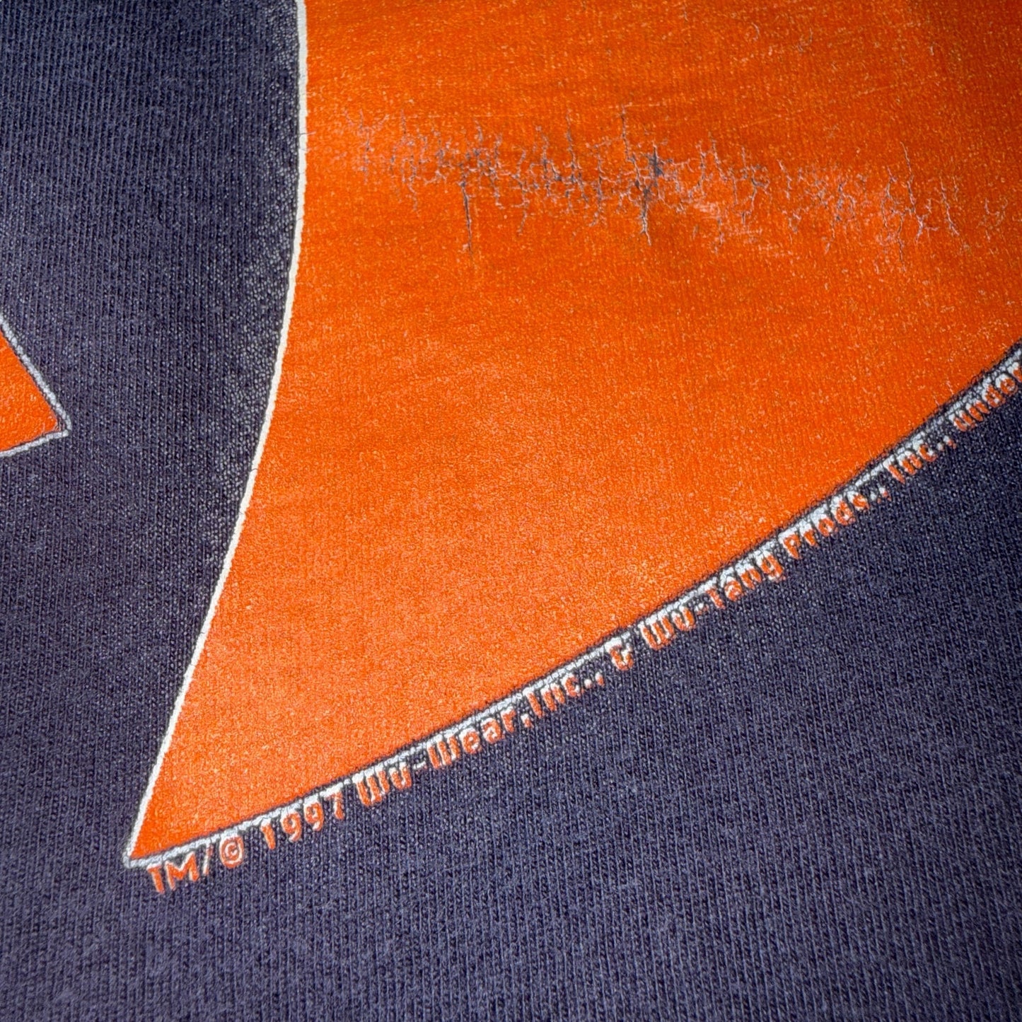 WU-TANG CLAN 90s 1997 Copyright Big Logo Vintage Tee Size L