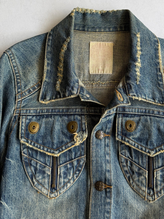Midas Ruin Zip Denim Jacket Size M