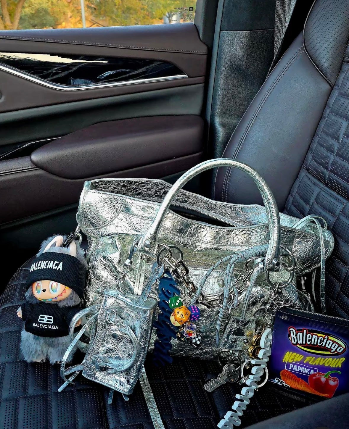 Balenciaga Silver Le City Medium Bag
