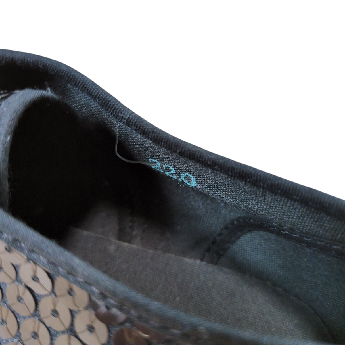COMME des GARCONS tricot Sequin Lace Up Shoes Size 22.0