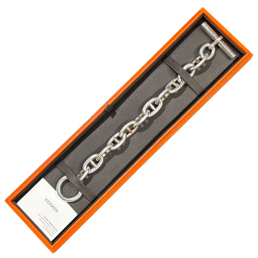 HERMES Chaine d’Ancre TGM 11 Link Bracelet Silver