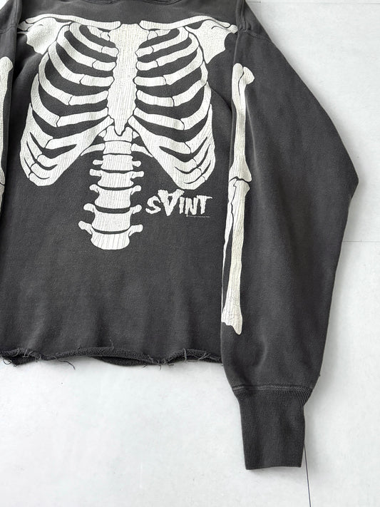 Saint mxxxxxx&Vlone Bone Design Faded Hoodie