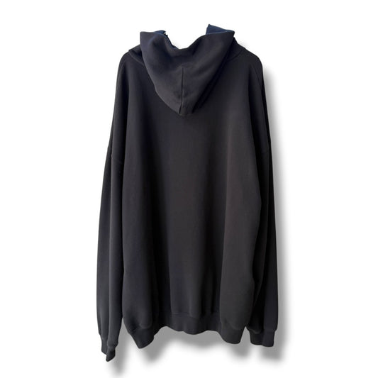 BALENCIAGA 21SS BB Logo Large Fit Hoodie Black Size XXS