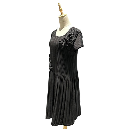 ISSEY MIYAKE 05SS Floral Corsage Pleated Dress Size 1