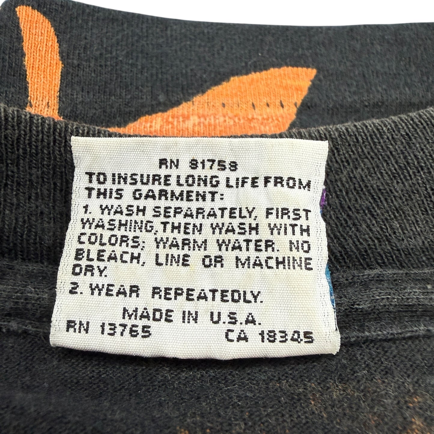 LIQUID BLUE 90s 1995 Copyright All-Over Print Tiger Size L