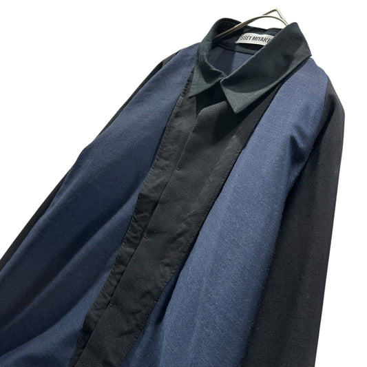 ISSEY MIYAKE Two-Tone Fly-Front Wide Shirt Multi Size 2