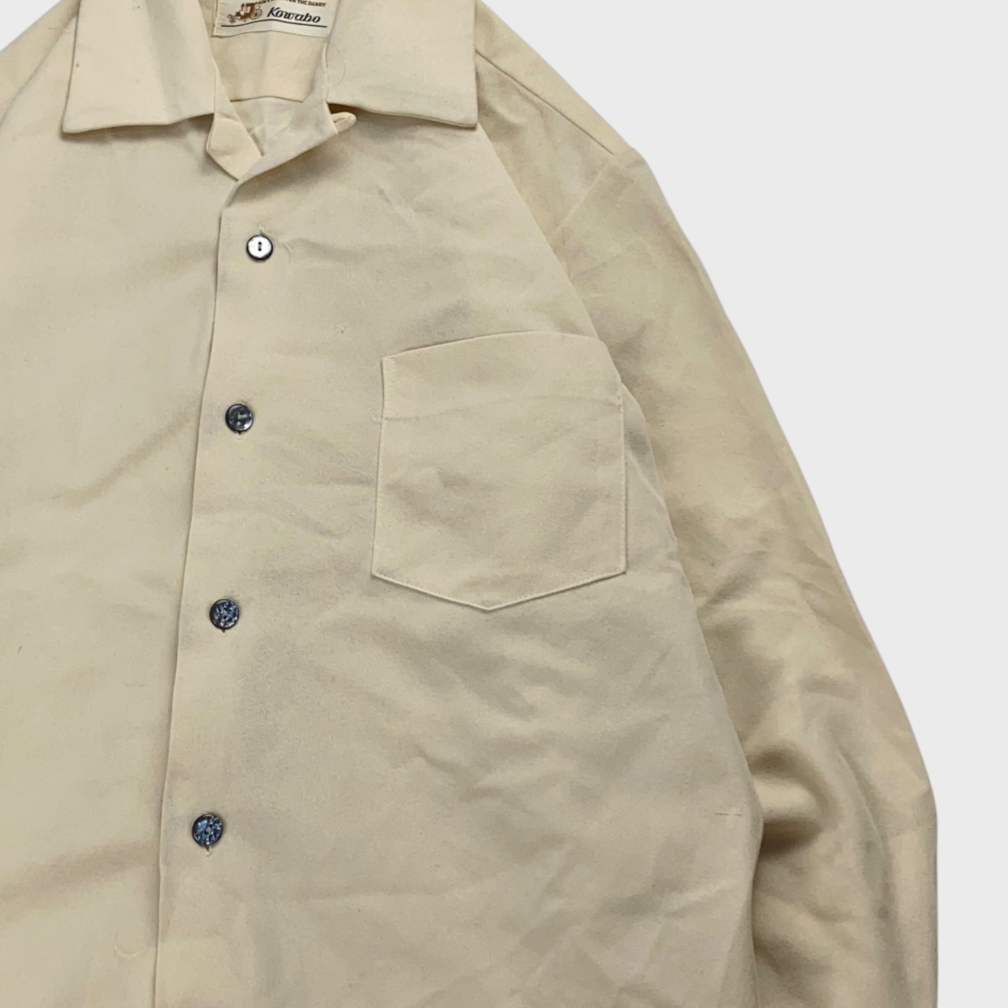 Kowabo Open Collar Shirt White Size M