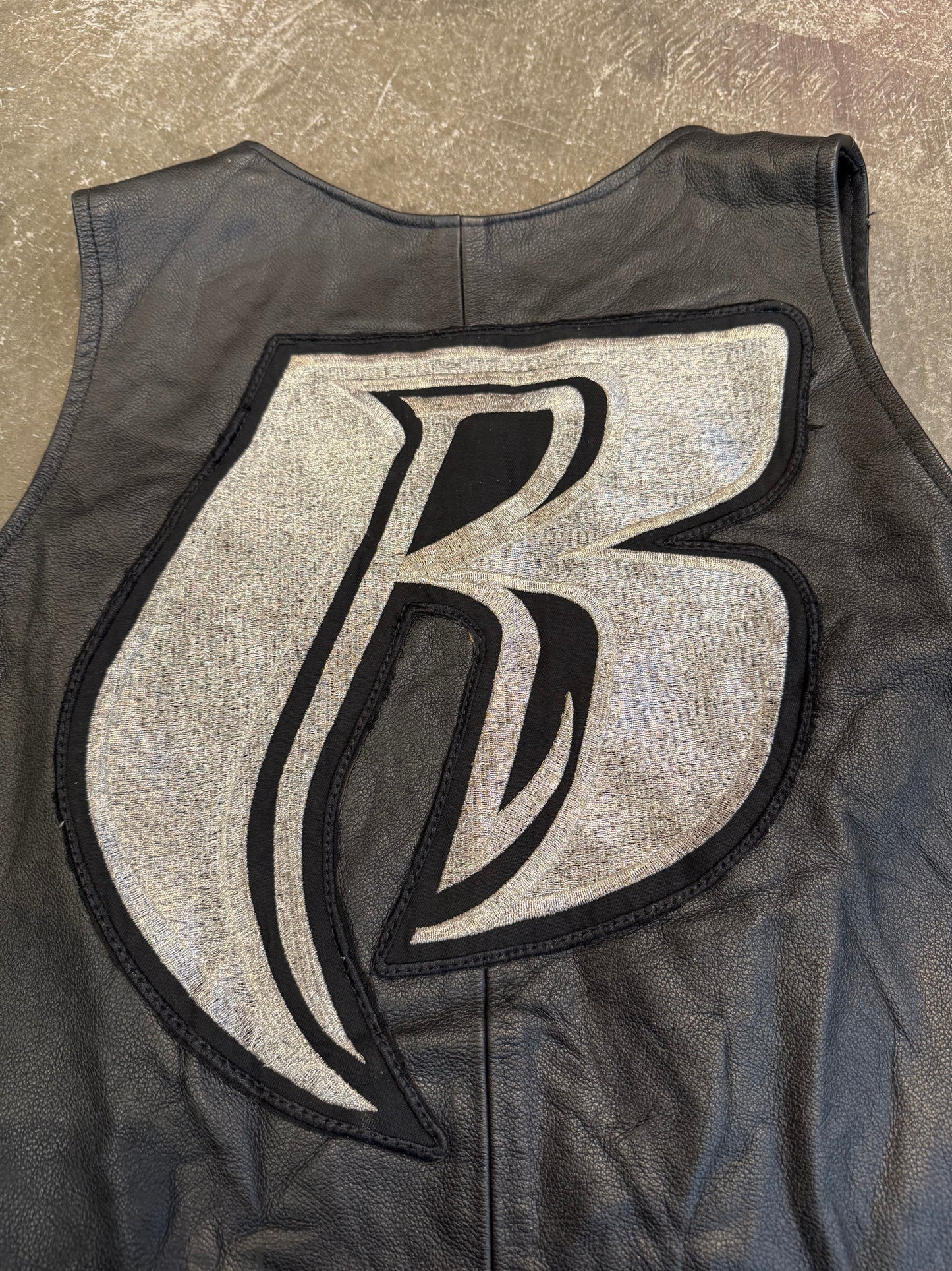 Ruff Ryders Black Leather Shirt Size M