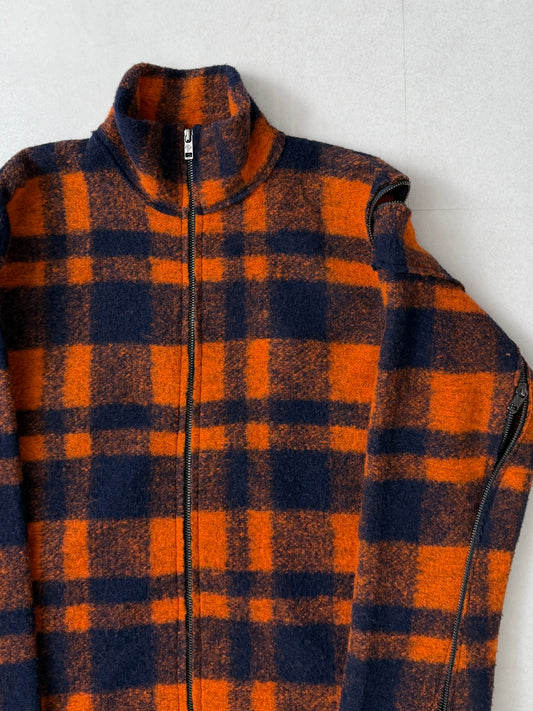 Zadig & Voltaire Multi Check Zip Wool Jacket Size XS