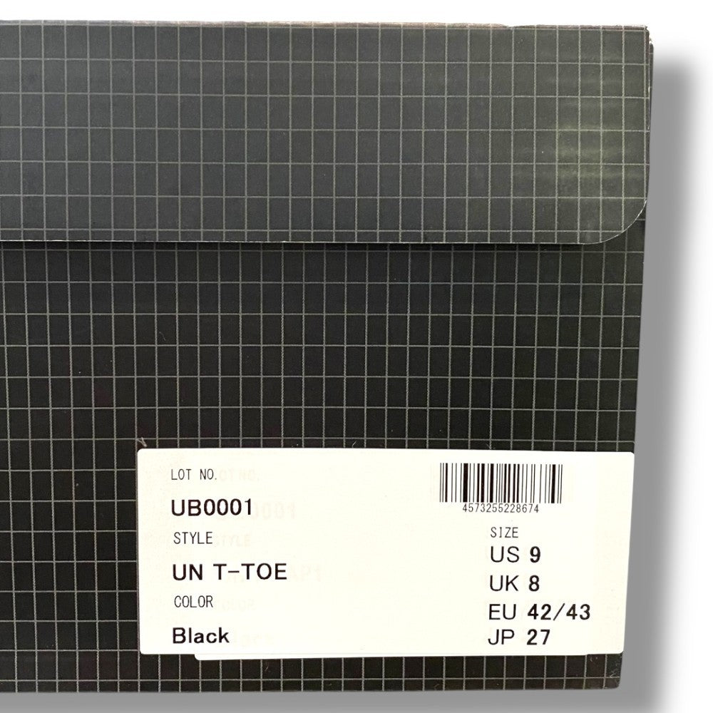 UN+BA T-Toe Sneakers Black Size 27cm