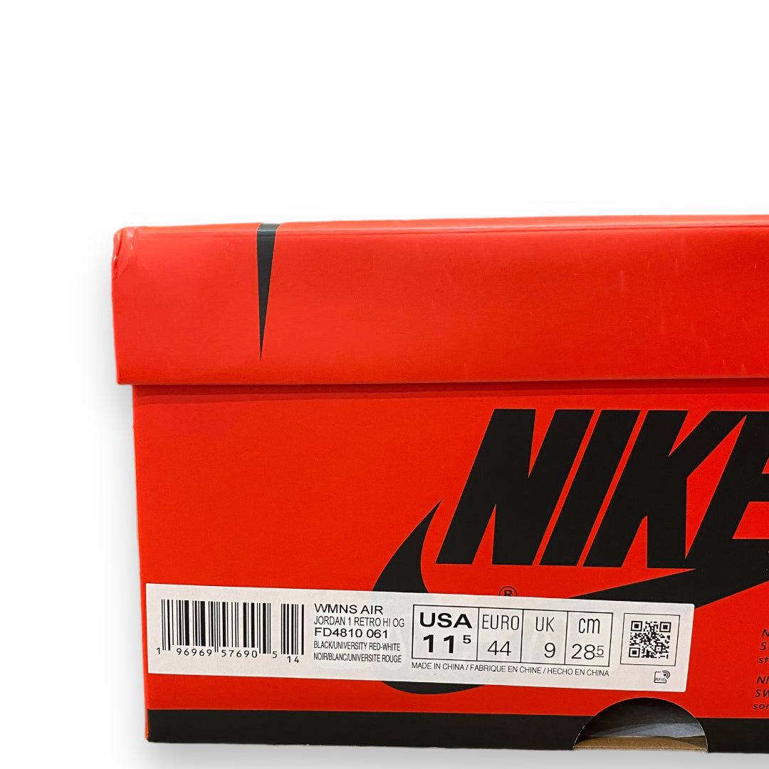 NIKE WMNS Air Jordan 1 Retro HI OG Sneakers Red Size 28.5CM
