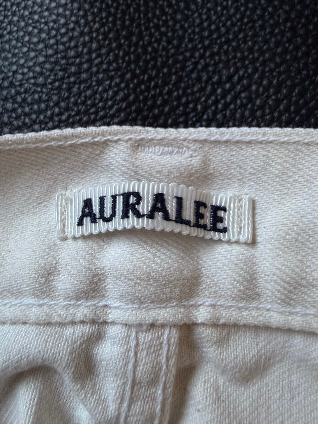AURALEE SS20 Hard Twist Coated Denim Jeans White Size 25