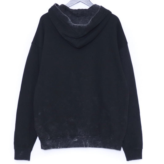 DIESEL 25AW Distressed Metal Oval D Hoodie Black Size M