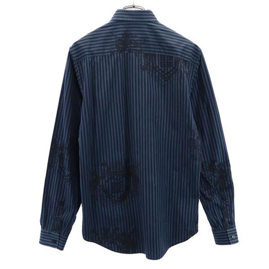 GIVENCHY Striped Long Sleeve Shirt Green Black Size 16