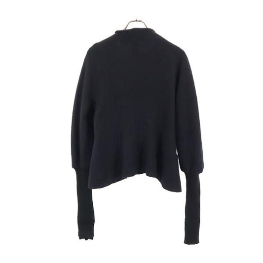 Y's Collarless Jacket with Sleeves Black