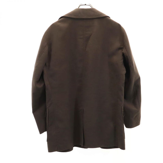 Herno Italy Made Pea Coat Brown Size 50