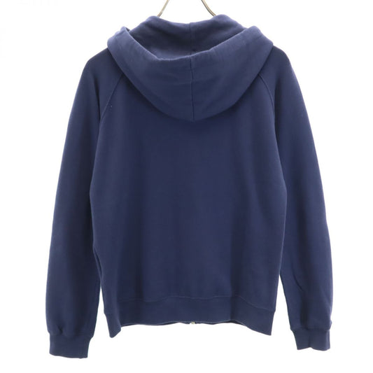 KITSUNE Long Sleeve Zip Hoodie Navy Size S