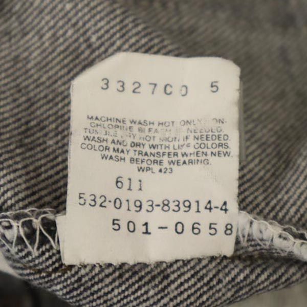 Levi's 90s USA 501 Button Fly Black Jeans Size W32