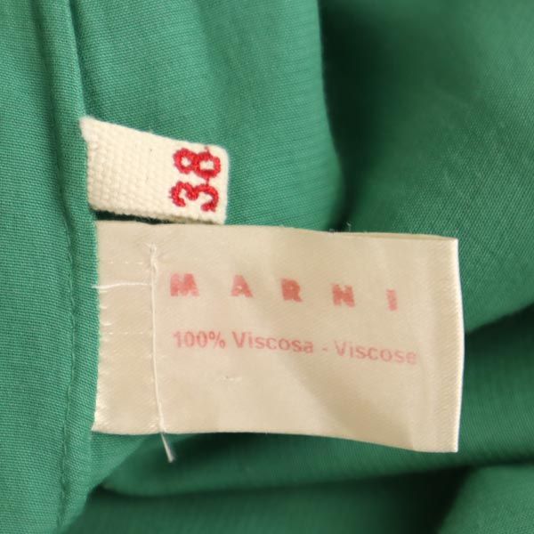 MARNI Green Italian Made Long Sleeve Dress Size 38