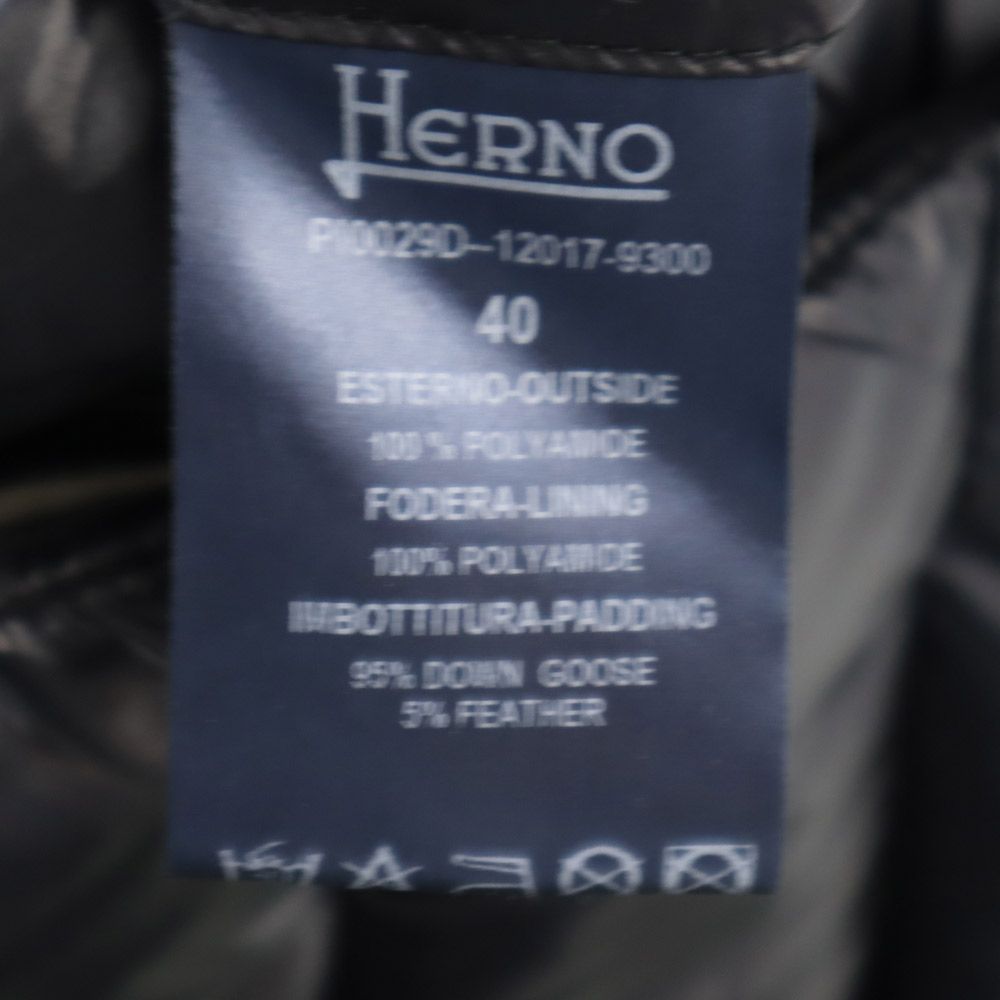 Herno Goose Down Coat Black Size 40