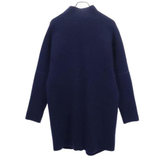 LUCIO VANOTTI Made in Italy Knit Long Jacket Navy Size M