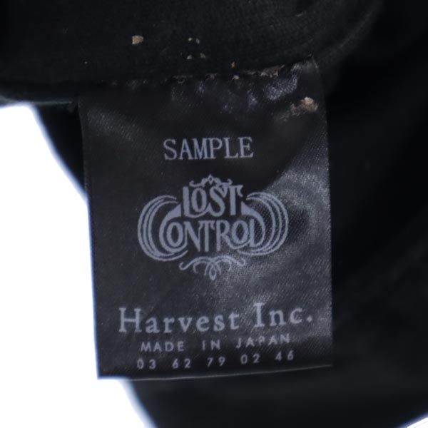 LOST CONTROL Black Corduroy Jacket Leather Collar Size 2