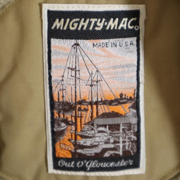 MIGHTY MAC 80s Vintage USA Mountain Hoodie Beige