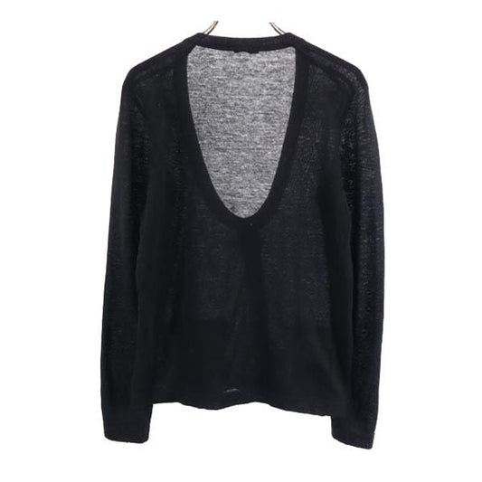 MIUMIU Italian Long Sleeve Cashmere Blend Cardigan Black Size 40