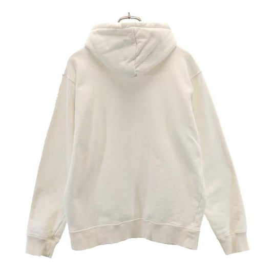 Dior Printed Fleece Lined Hoodie White Size L