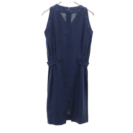 CELINE Sleeveless Linen Mini Dress Size 38