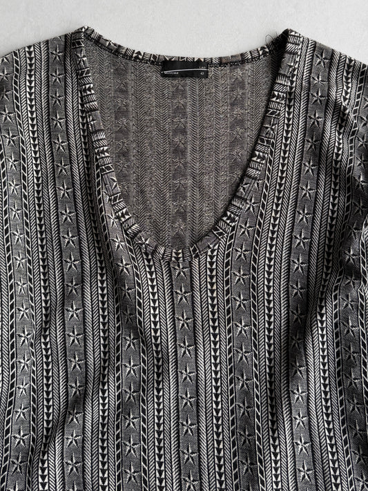 LAD MUSICAN Tribal Star Jacquard T-Shirt Size 42