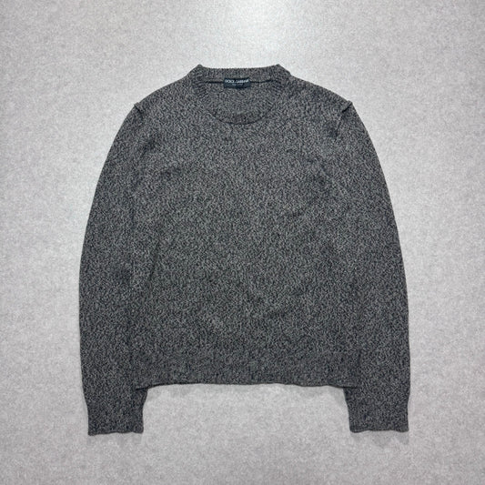 Dolce & Gabbana Gray Wool Knit Shirt Size M