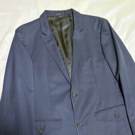 BURBERRY BLACK LABEL Navy Wool/Poly Tailored Jacket Size L