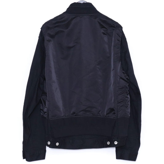 SACAI 22AW Nylon Twill Mix Blouson Jacket Black Size 2
