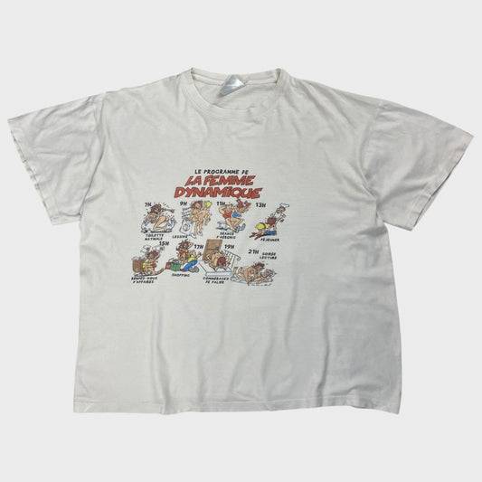 Vintage 90s Shijuhachi-te Erotic Tee White Short Size L