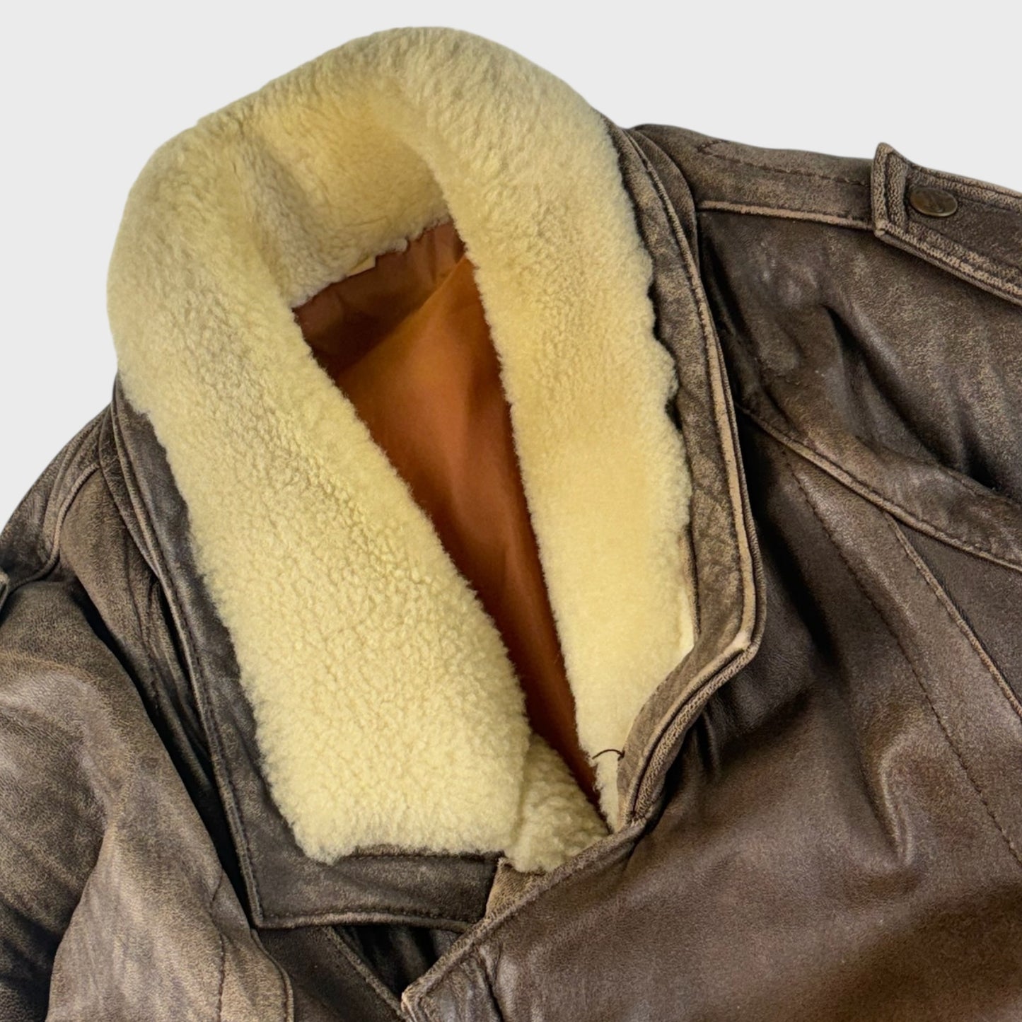 unknown Leather Jacket Brown Size L