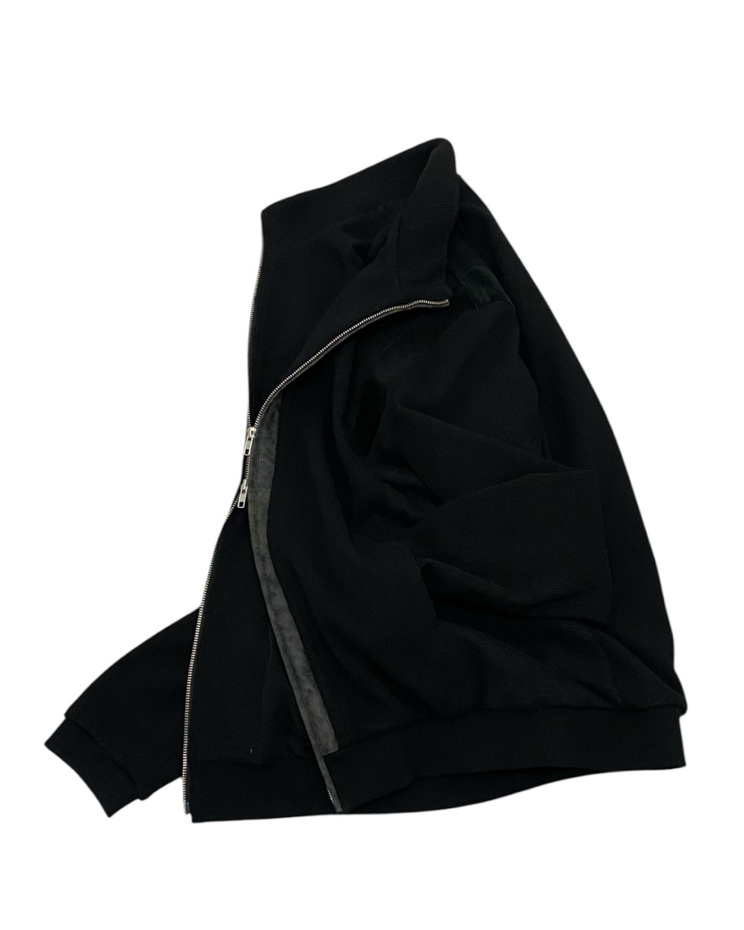 XLIM Black Textured Track Jacket Panelled Details
