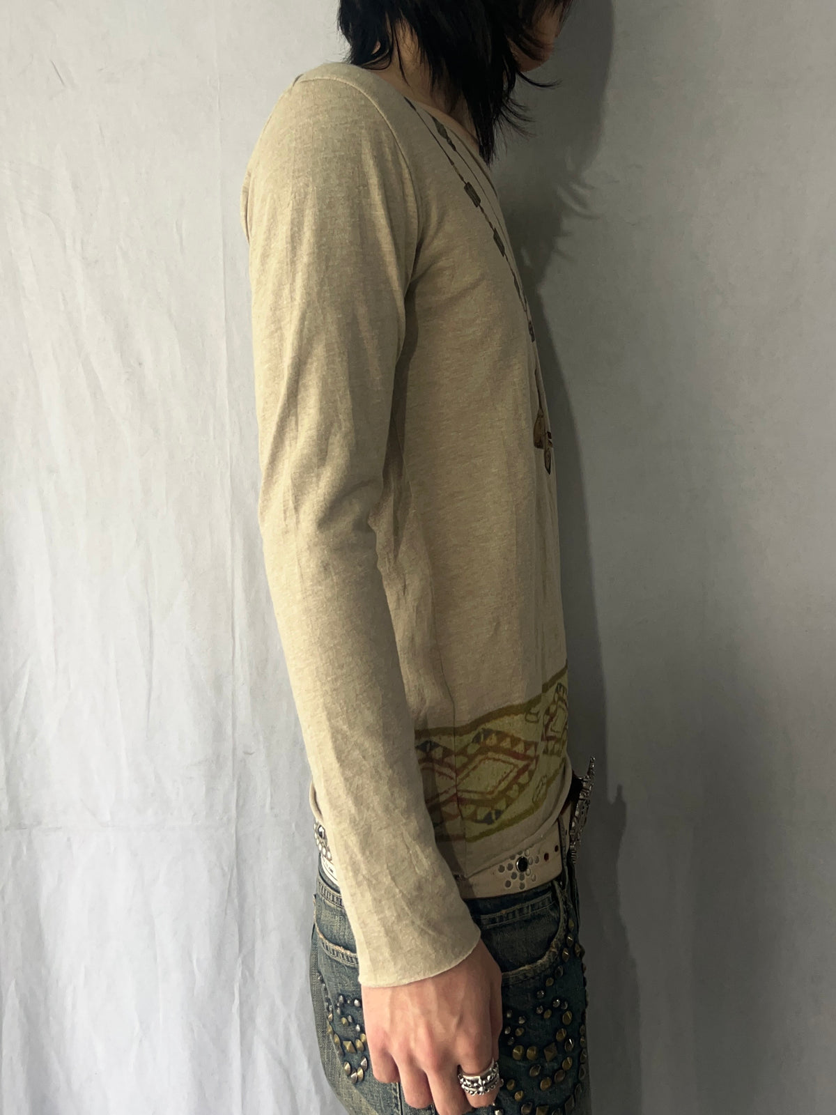BERNINGS-SHO Optical Illusion Long Sleeve Shirt Size M