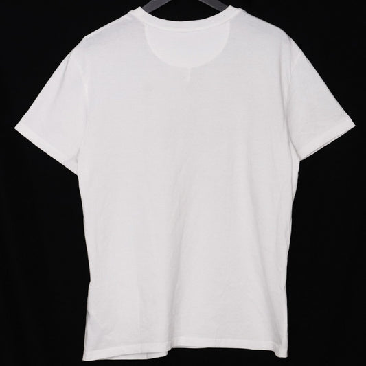 VALENTINO Embossed Logo Pocket T-Shirt White Size M