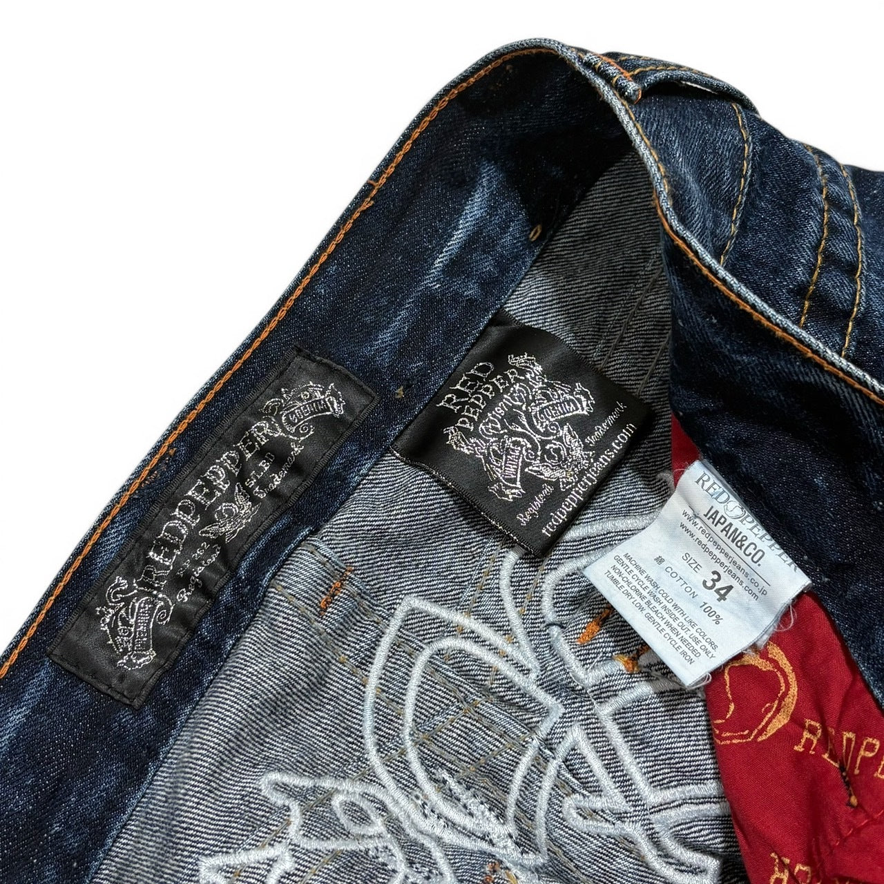 Vintage RED PEPPER Baggy Blue Jeans Size 34